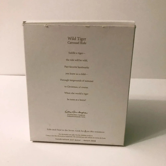 2008  Hallmark Keepsake Ornament Wild Tiger Carousel Ride Christmas - Picture 10 of 16